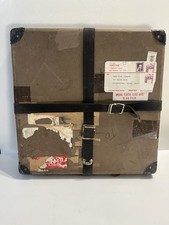 - 16 MM Movie Reel Shipping Box Leather Handle Original Postage