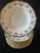 Wiemar Porcelain 14051 8" rim soup bowls lot of 11 Germany