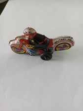 1950  s Made In Japan Motorcycle Military Police Vintage Tin Toy. Nice Condition