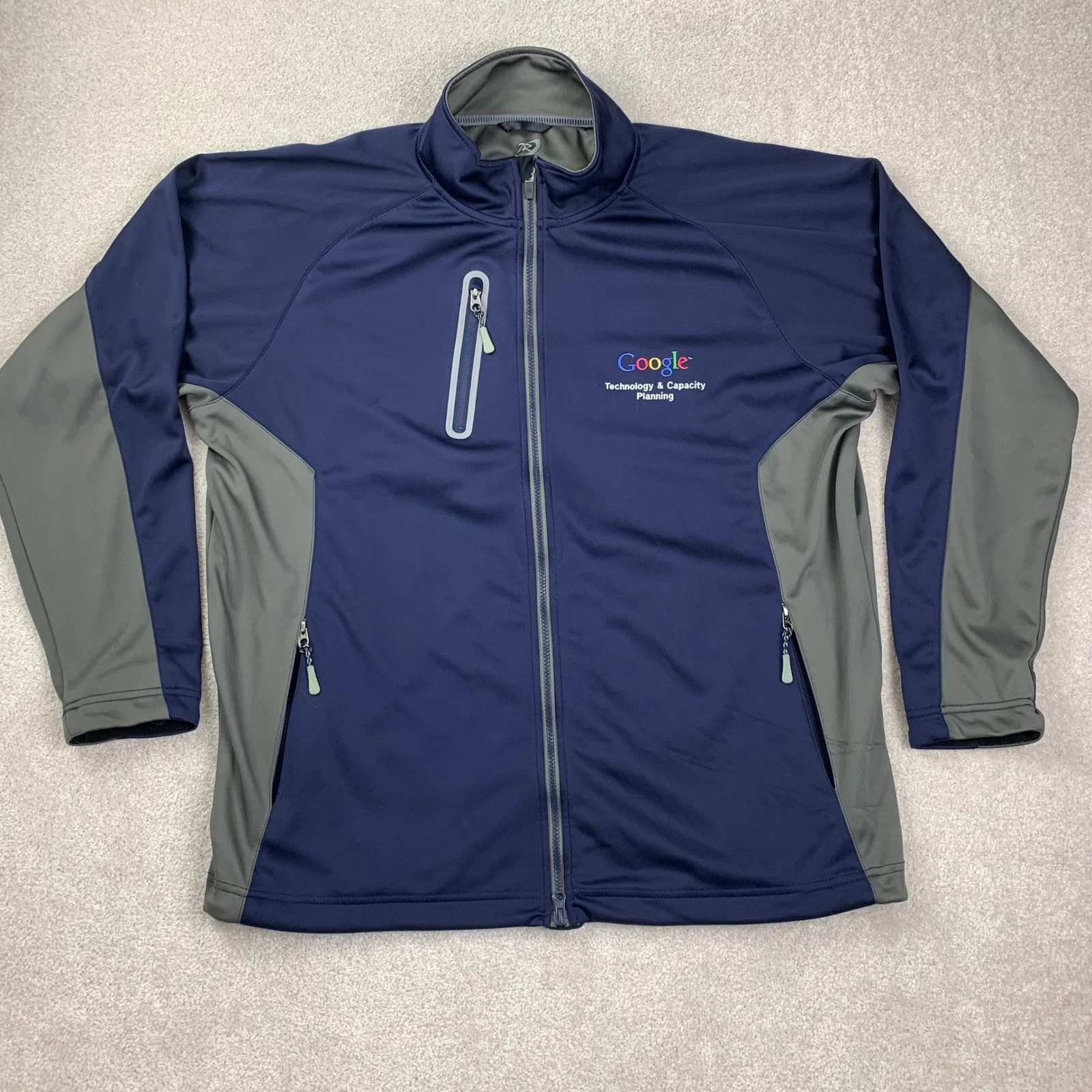 Zero Restriction Jacket Mens XL Blue Google Tour Series L265C Full Zip Golf