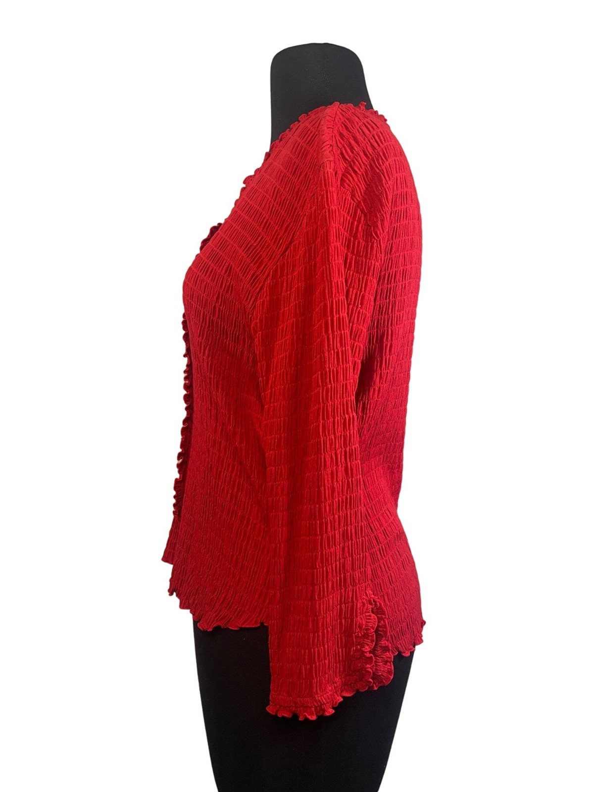 Nomadic Traders Women’s Button Front Red Textured… - image 5