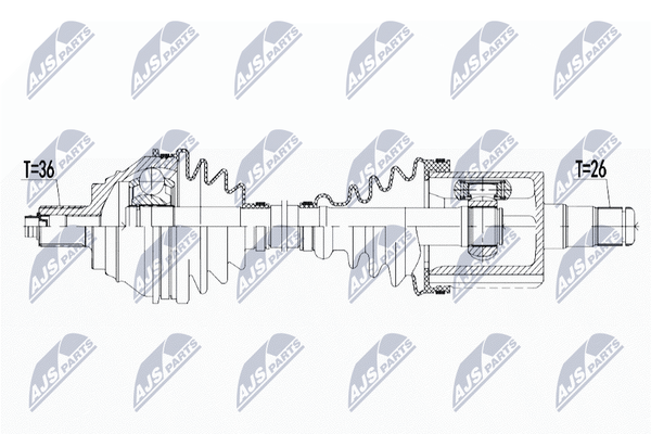 NTY NPW-WW-133 Antriebswelle Vorne Links FüR VW-image