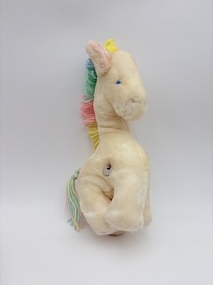 Vintage Eden Musical Plush Giraffe Rainbow Yarn Lullaby Lovey Not Working