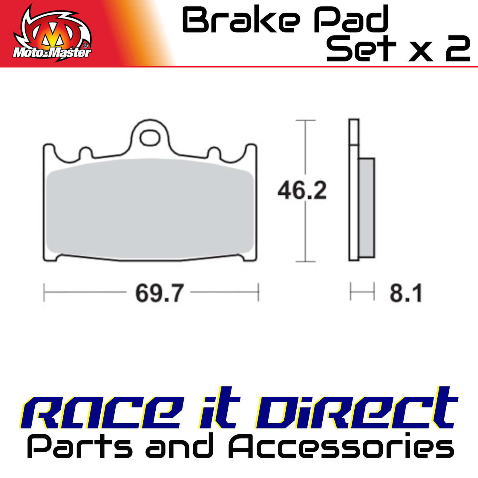 Brake Pads for SUZUKI GSX 650 F TOURING ABS 2012 Front Organic MotoMaster