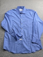 Charles Tyrwhitt Dress Shirt Mens 17.5 35 Slim Fit L/S Blue Cotton Non Iron