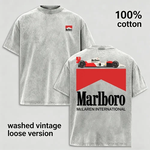 Retro Open Wheel Racing Vintage Oversized Unisex Cotton T-shirt - product listing photo