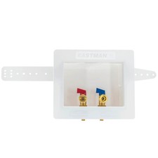 Washing Machine Outlet Box 1/2 Crimp PEX x 3/4 MHT Double Drain Brass 60245