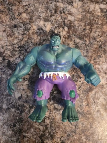 Vtg The Incredible Hulk 1996 Savage Hulk Action Figure Marvel Toy Biz Coin Bank