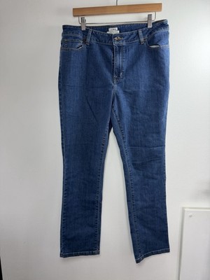 LL Bean Jeans Women s 16 Regular favorite fit straight leg stretch (J705G)