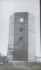 Hexagon Shaped Grain Silo, NO LABEL, Magic Lantern Glass Slide