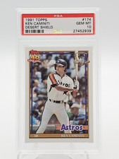 KEN CAMINITI 1991 TOPPS DESERT SHIELD #174 PSA 10 Q7113