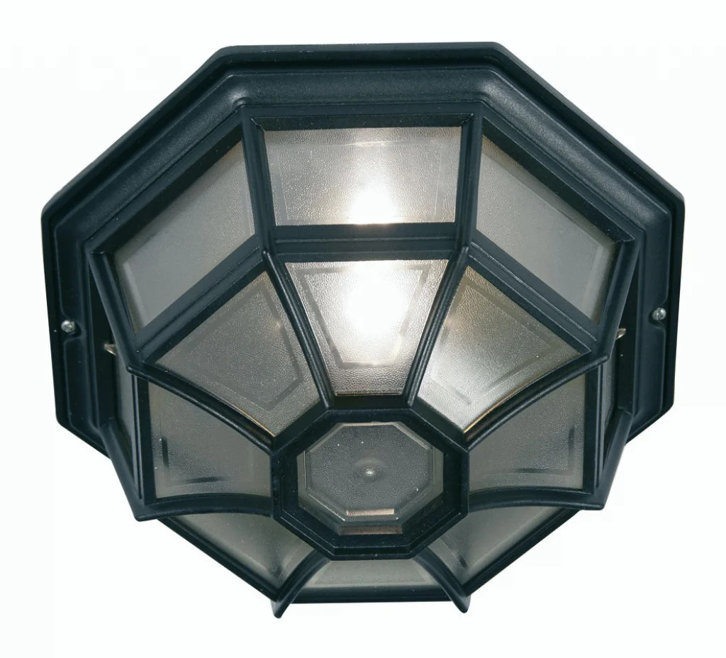 Outdoor Light Black Aden Bulkhead IP44 Oaks Lighting 140 BK