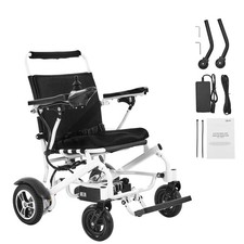 Uimoso Electric Wheelchair Foldable Mobility Wheelchair 21" Seat 300lb for Adult