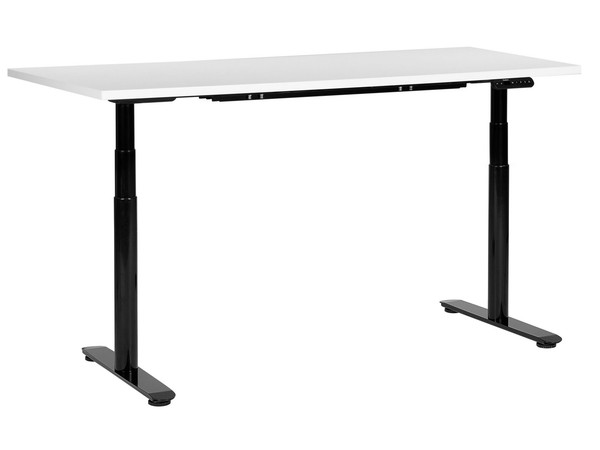 Elektrisch HöHenverstellbarer Schreibtisch Usb Weiß/Schwarz 160X72 Cm Destinas-image