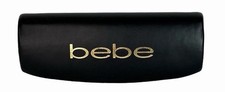 Bebe Black Hard Eyeglass Case Gold Logo Sunglasses Glasses Protective Clamshell