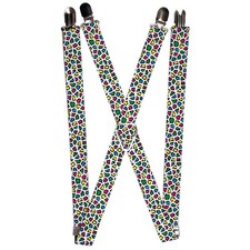  Suspenders - 1.0  - Leopard White/Multi Color ACC NEW