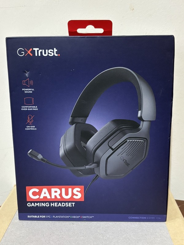 The Trust Gaming GXT 492 Carus is a wired, over-ear gaming headset
