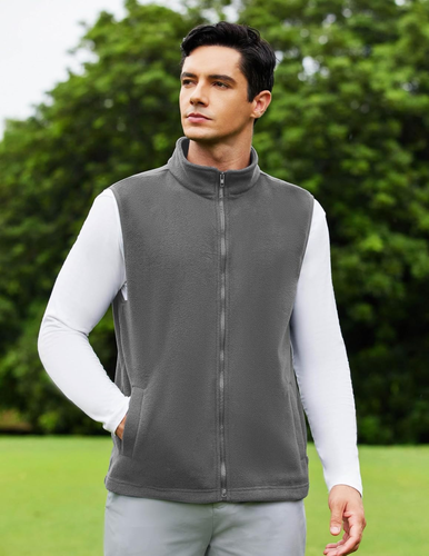 Herren Polar Fleece Weste Leicht Ärmellos Reißverschluss Jacke Freizeit Oberbekleidung Ou - Bild 2 von 22