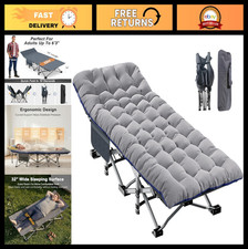XXL Folding Camping Cot for Adults - 32" Wide, Heavy Duty, 900 lb Capacity, with
