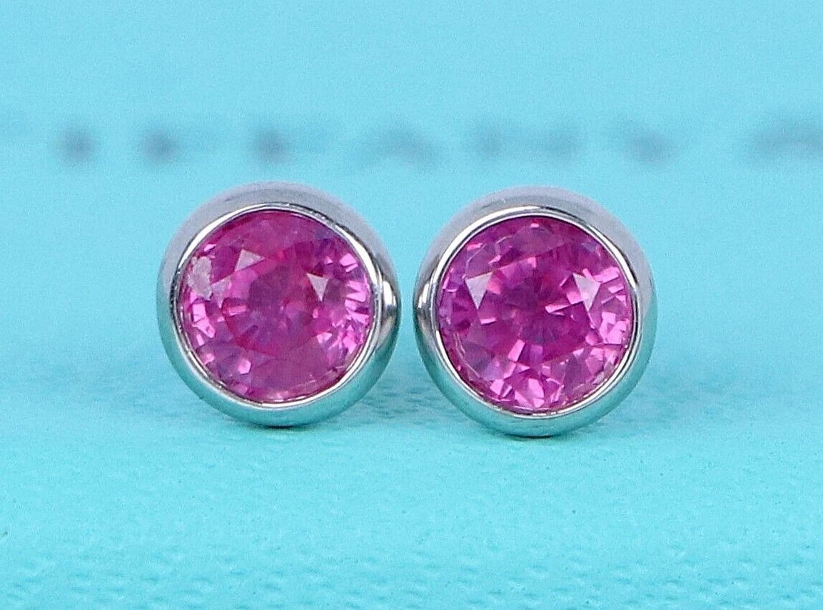 Tiffany & Co. Pink Sapphire Fine Gemstone Earrings for sale | eBay