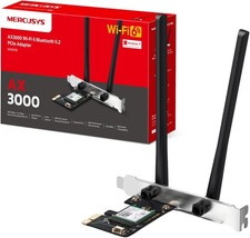 Image of MERCUSYS MA80XE AX3000Mbps Dual-Band 5.2 PCIe WiFi Adapter for PC, WiFi 6