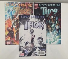 Marvel Comics: Secret Invasion- Thor (2008) #1-3 Complete Set
