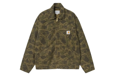 sz Medium - Carhartt WIP Duck Detroit Jacket - Camo Duck Green