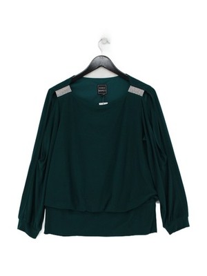 Coco Bianco Damen Top L grün Polyester mit Elasthan Basic
