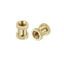 M3 x 6mm(L) x 5mm(OD) Female Thread Brass Knurled Threaded Insert, 210Pcs