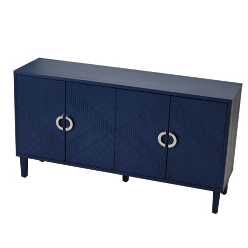 Stylish and Functional 4-Door Storage Cabinet with Pine legs and MDF - Picture 9 of 11