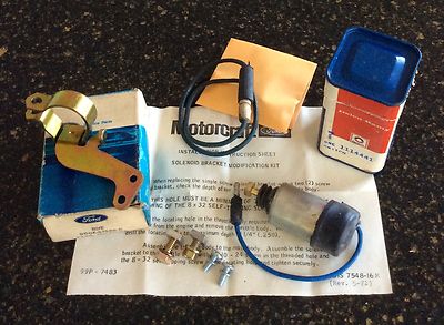 NOS Ford KKX 1970 Boss 429 blue-wire solenoid & NOS bracket & rare jumper wire!