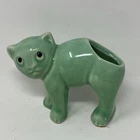 Vintage Cat Planter Jadeite Green McCoy ? Pottery USA