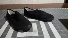 Mossimo Supply Co. Zapatos Mujer 5.5 Informales Tenis Negro Punta Redonda Bajo Con Cordones