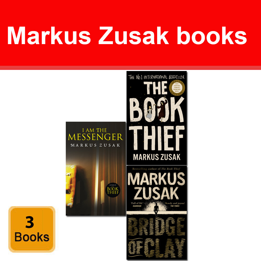 Markus Zusak 3 Books Set The Book Thief, Bridge of Clay, I Am the Messenger NEW