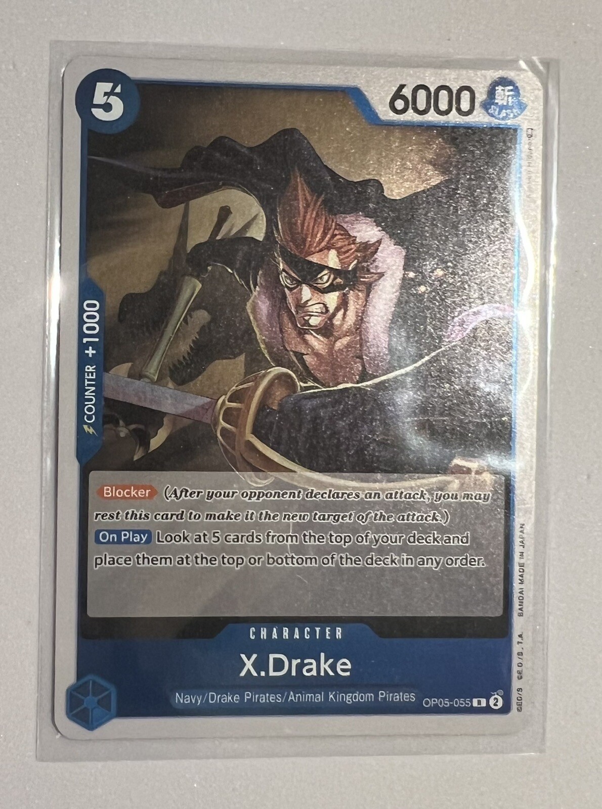 X・Drake R OP05-055 Japanese ONE PIECE Card Game Awakening of the New Era - NM