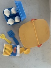 Vintage Fisher Price Fun With Food Picnic Basket, Assorted Other Toys