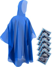 Disposable Rain Ponchos for Adults (5 Pack)