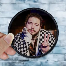 Post Malone Patch with Embroidered Border for Hats Jackets, Iron on Patches