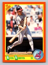 Mitch Webster 1990 Score Rookie & Traded #4T Cleveland Indians Baseball Card