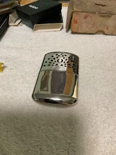 Vintage JON-E Hand Warmer/heater, metal, with red pouch