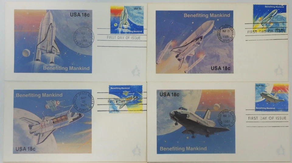 USPS FDC Andrew Cachet Set of 8 #1912-19 1981 18¢ Space Achievement ST3171 - Image 2 of 4
