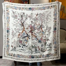 NEW 70% Cashmere & 30% Silk Wrap Scarf Double Face Square Shawl 135cm C16