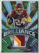 Antonio Gibson 2021 Panini Spectra Brilliance Meta Prizm Patch #'d/25 Card #B-AG