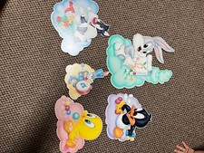 1998 Baby Looney Tunes Nursery Wall Art, Lot of 4 - Warner Brothers WB VINTAGE