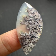 Scenic Moss Agate Cabochon 35x18x5mm High Quality 20.5 ct