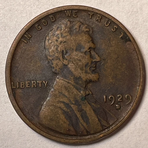 1929-D Lincoln Wheat Cent Extremely Fine XF Coin #8038