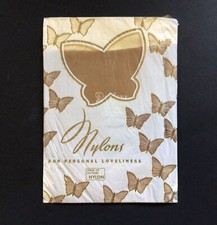 Vintage Darlene Dark Seam Mesh Nylon Stockings Sz 9