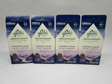 Lot of 4 Glade Cool Mist Diffuser Choose Calm Refill Oils Lavender+Sandalwood