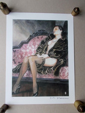 Milo Manara ( Art Print ) " le Sofa " , Epreuve d'Artiste + Belle Signature