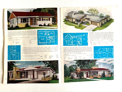 Petit Livret Vintage Ideal Homes – 8 Pages, 1956, Architecture Mid-century
